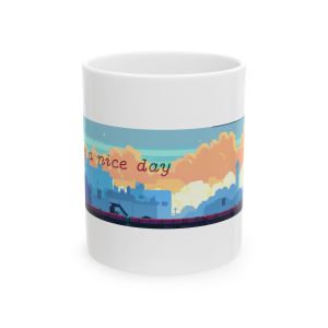 11oz Ceramic Pixel Art Mug. Retro 16bit video game mug. kids and aduals' Gift. for coffee, tea, hot chocolate, hot cocoa or pen and brush.