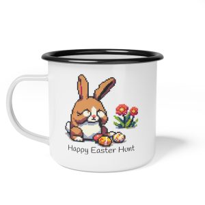 Personalised Easter Camp cup Set, Custom design, Kids Easter Cups, Easter Gift, Children's Enamel Mug, unbreakable cups, 2 per set