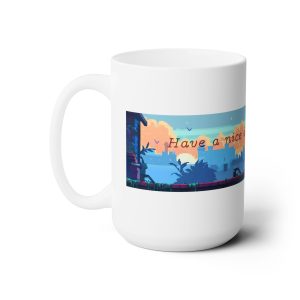 Ceramic Pixel Art Mug, have a nice day 15oz - Imagen 2