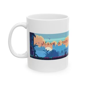 11oz Ceramic Pixel Art Mug. Retro 16bit video game mug. kids and aduals' Gift. for coffee, tea, hot chocolate, hot cocoa or pen and brush. - Imagen 3
