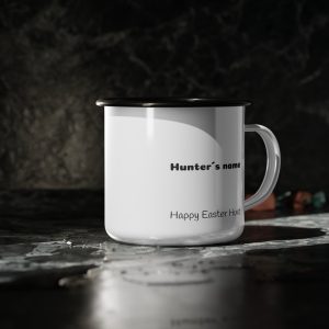 Personalised Easter Camp cup Set, Custom design, Kids Easter Cups, Easter Gift, Children's Enamel Mug, unbreakable cups, 2 per set - Imagen 4